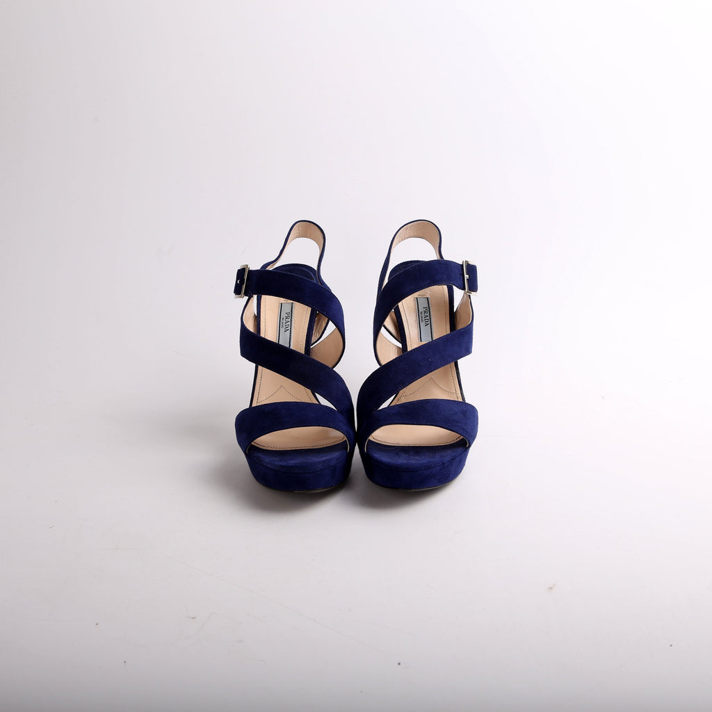 Suede Strappy Heels Size 38.5