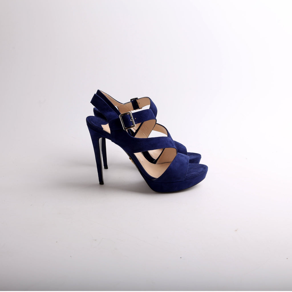 Suede Strappy Heels Size 38.5
