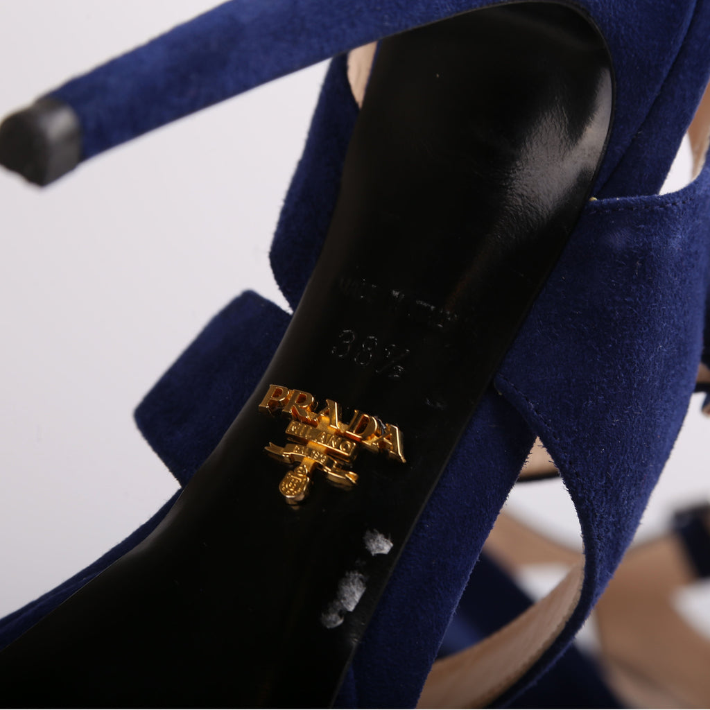 Suede Strappy Heels Size 38.5