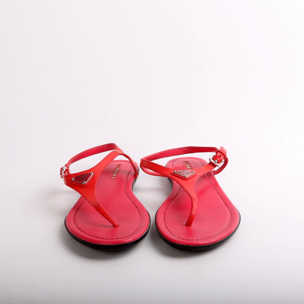 Patent Leather Sandals Size 37