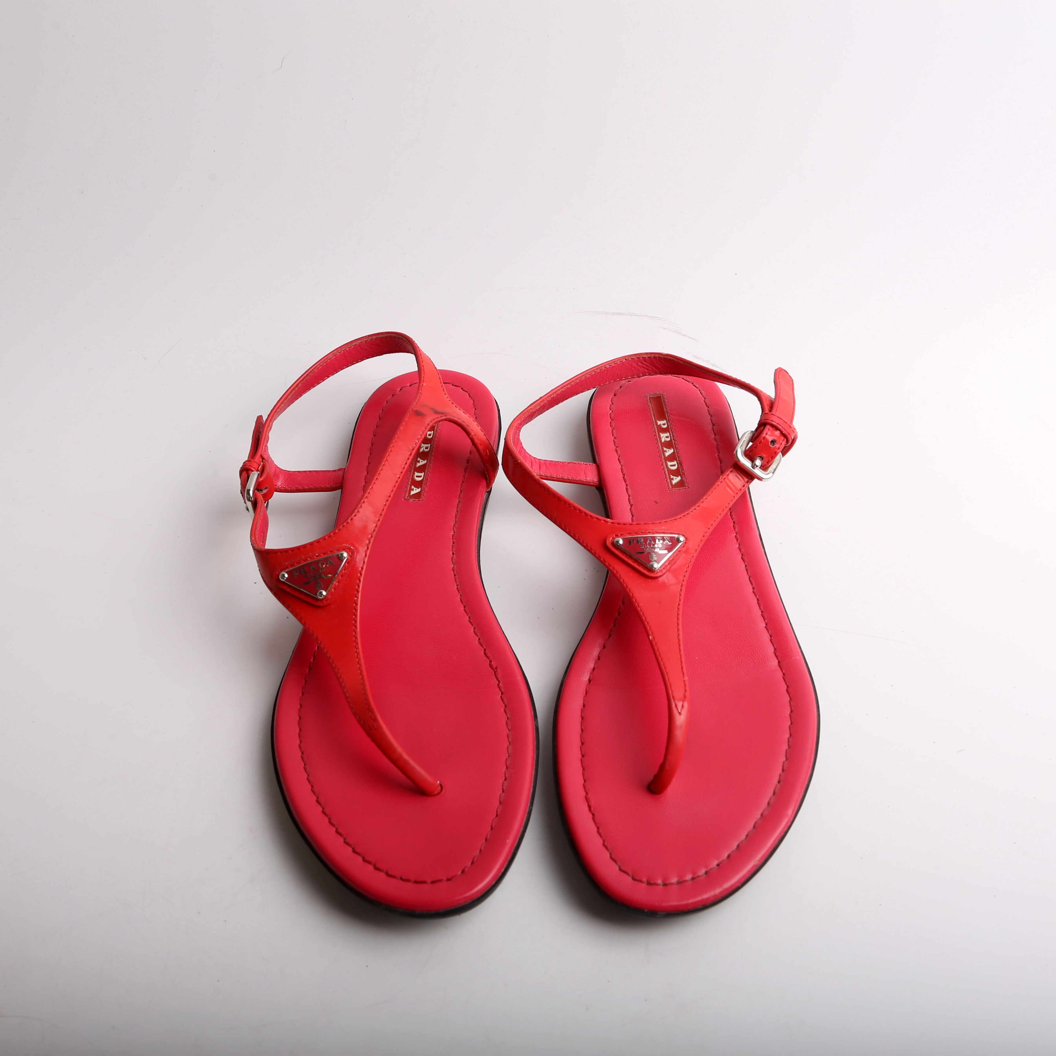 Patent Leather Sandals Size 37