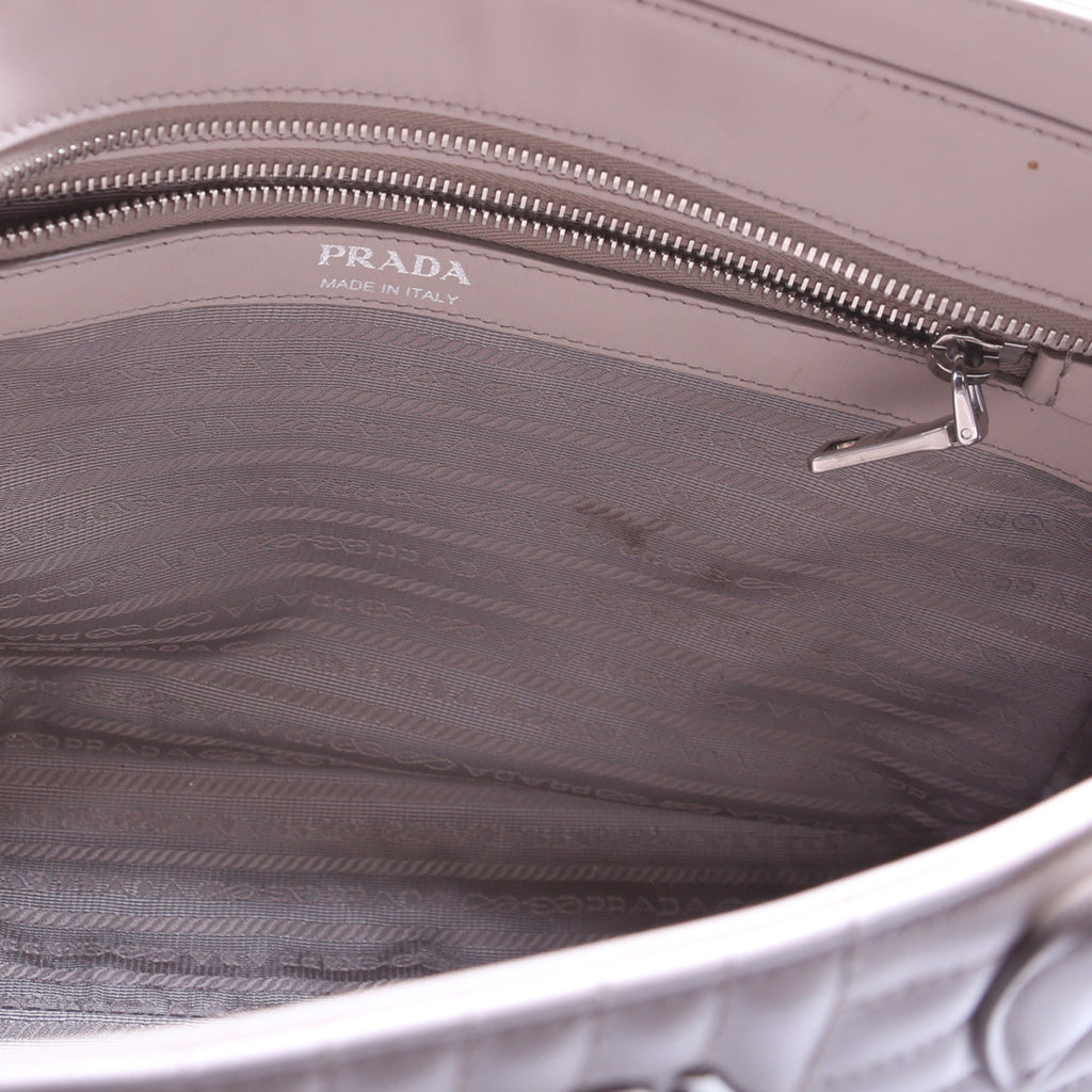 Quilted Calfskin Diagramme Tote 1BA195 Grey