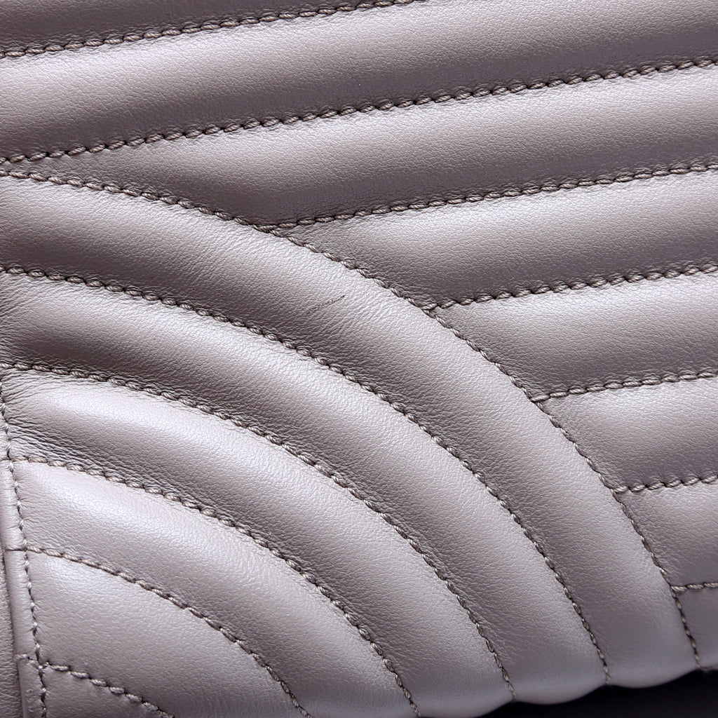 Quilted Calfskin Diagramme Tote 1BA195 Grey