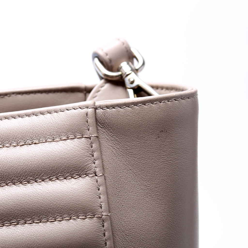 Quilted Calfskin Diagramme Tote 1BA195 Grey