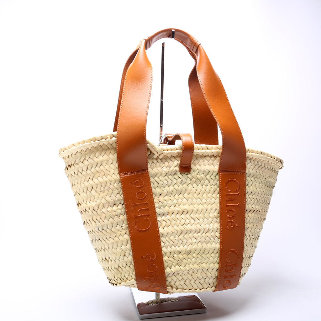 Sense Medium Raffia Basket Brown