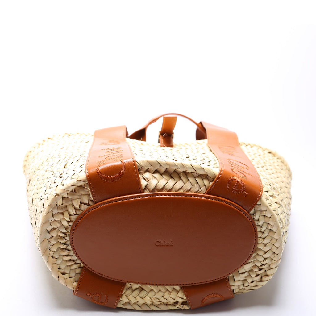 Sense Medium Raffia Basket Brown