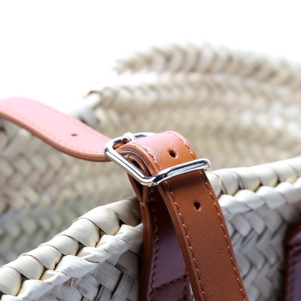 Sense Medium Raffia Basket Brown