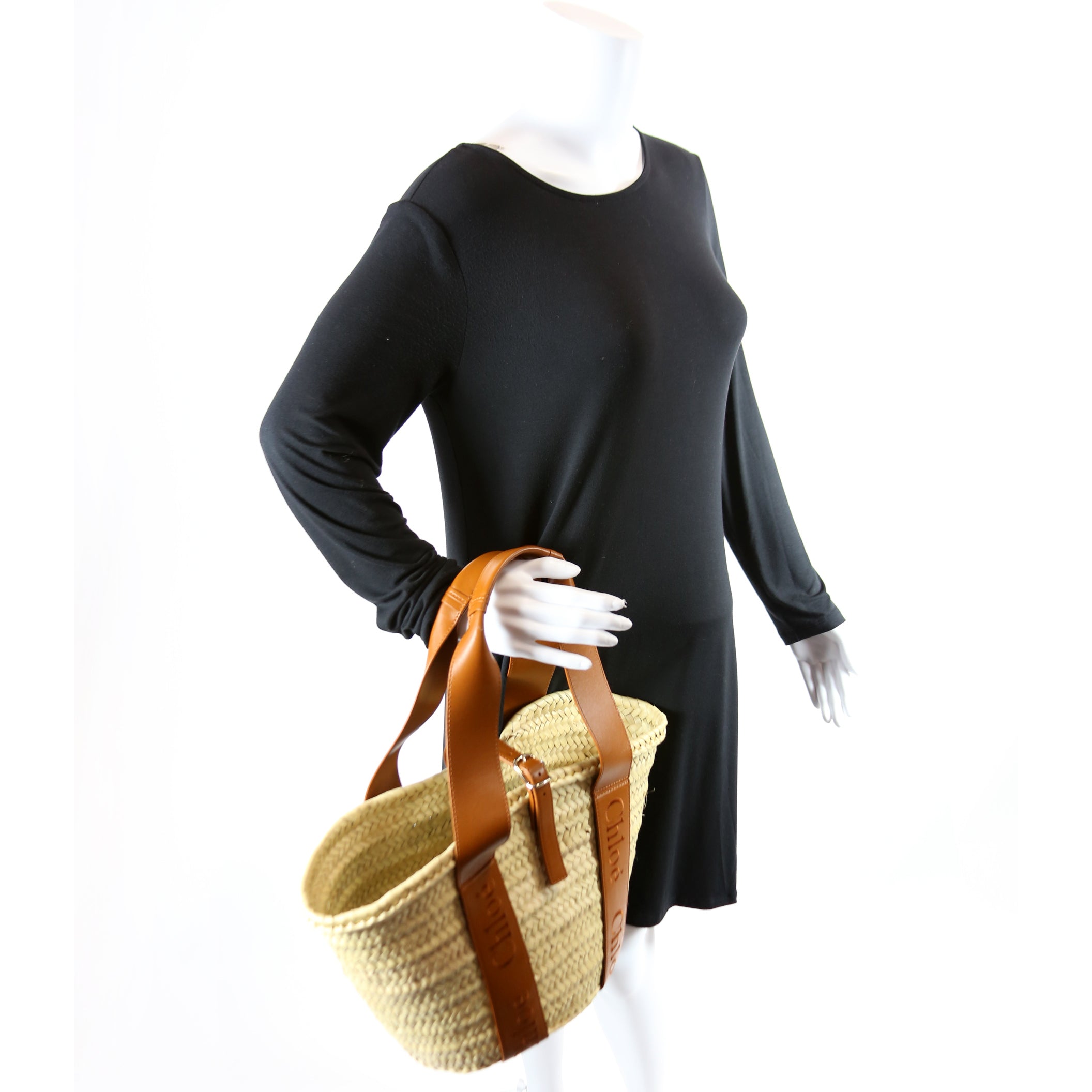 Sense Medium Raffia Basket Brown