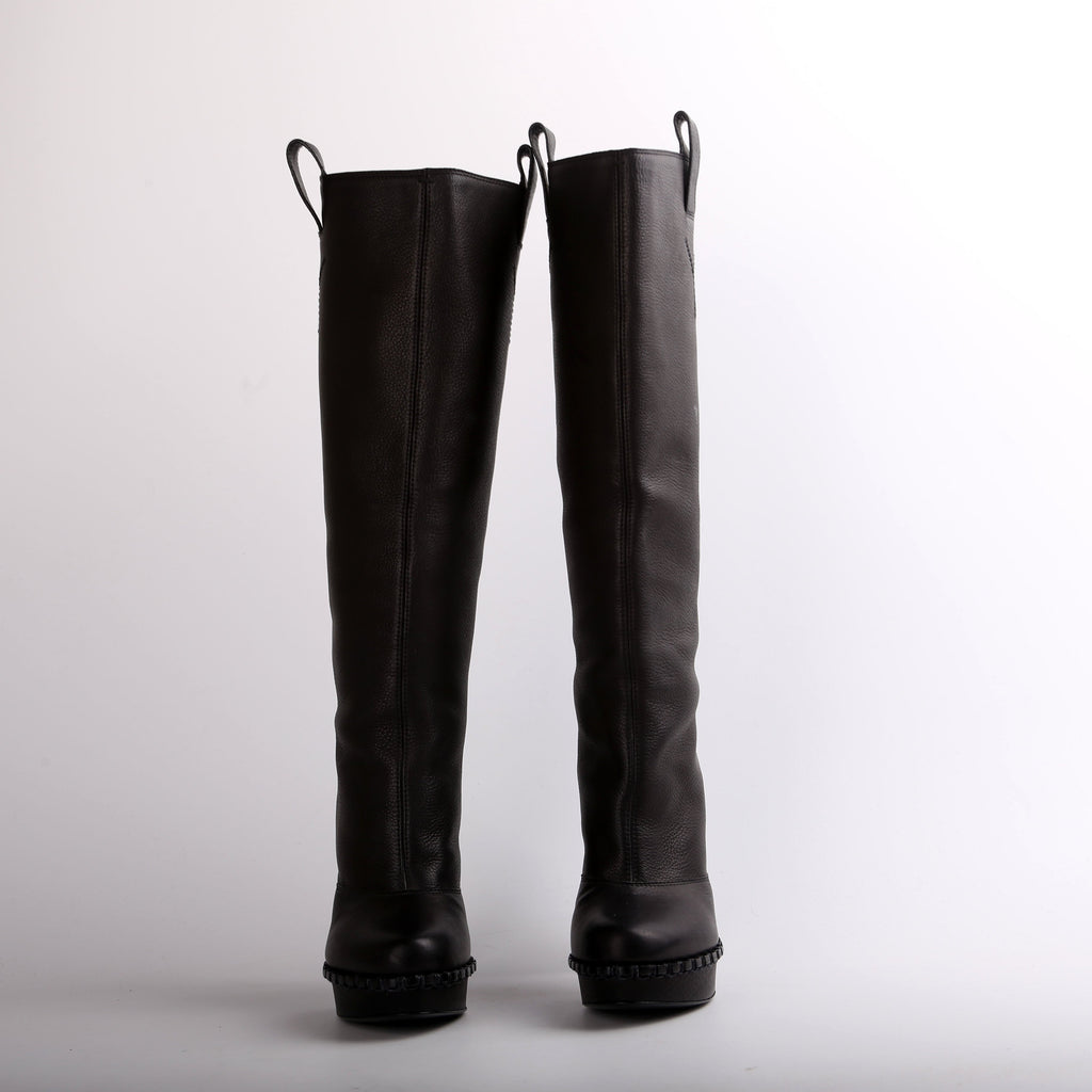 Knee High Leather Boots Size 38