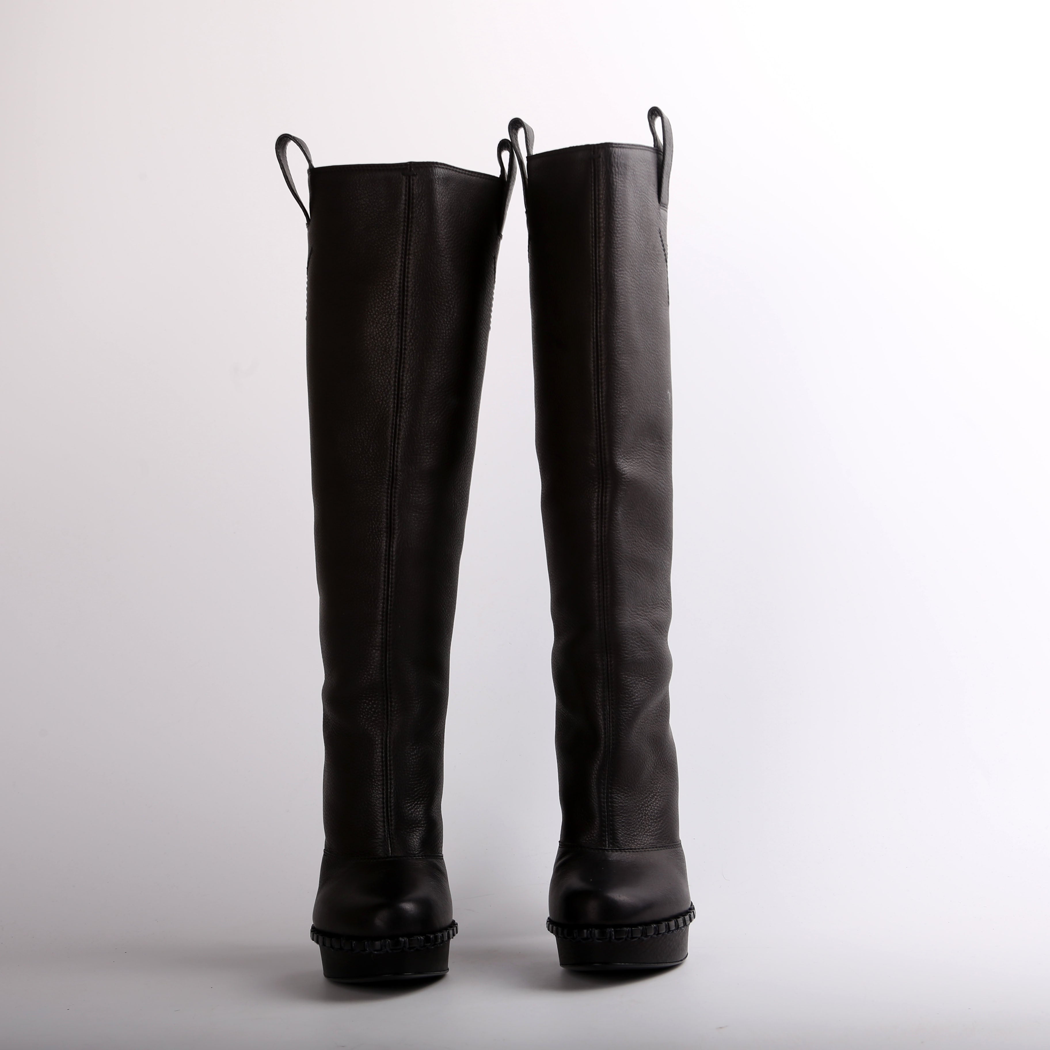 Knee High Leather Boots Size 38
