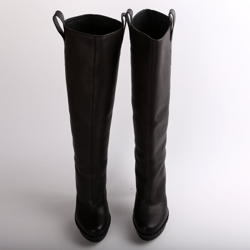 Knee High Leather Boots Size 38