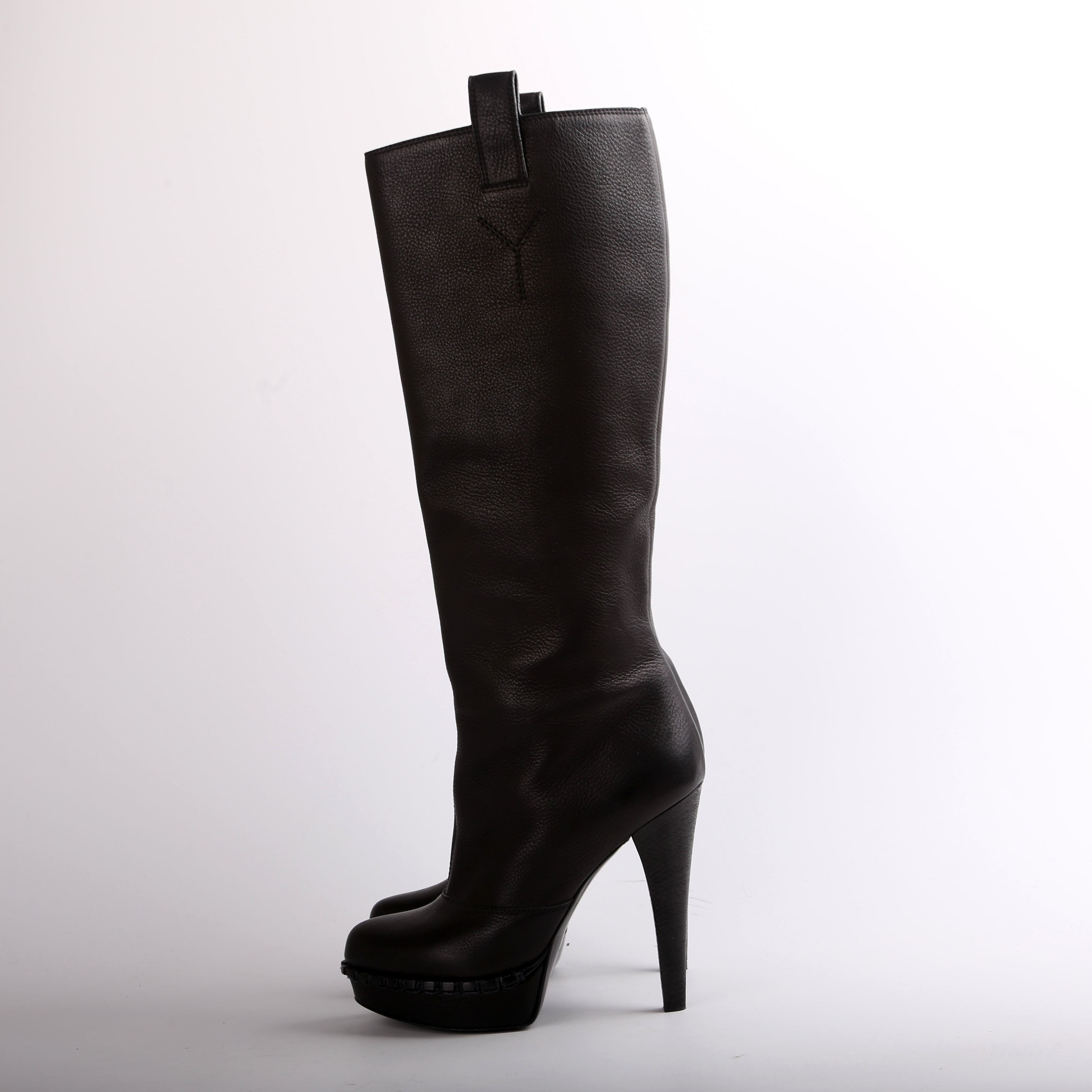 Knee High Leather Boots Size 38