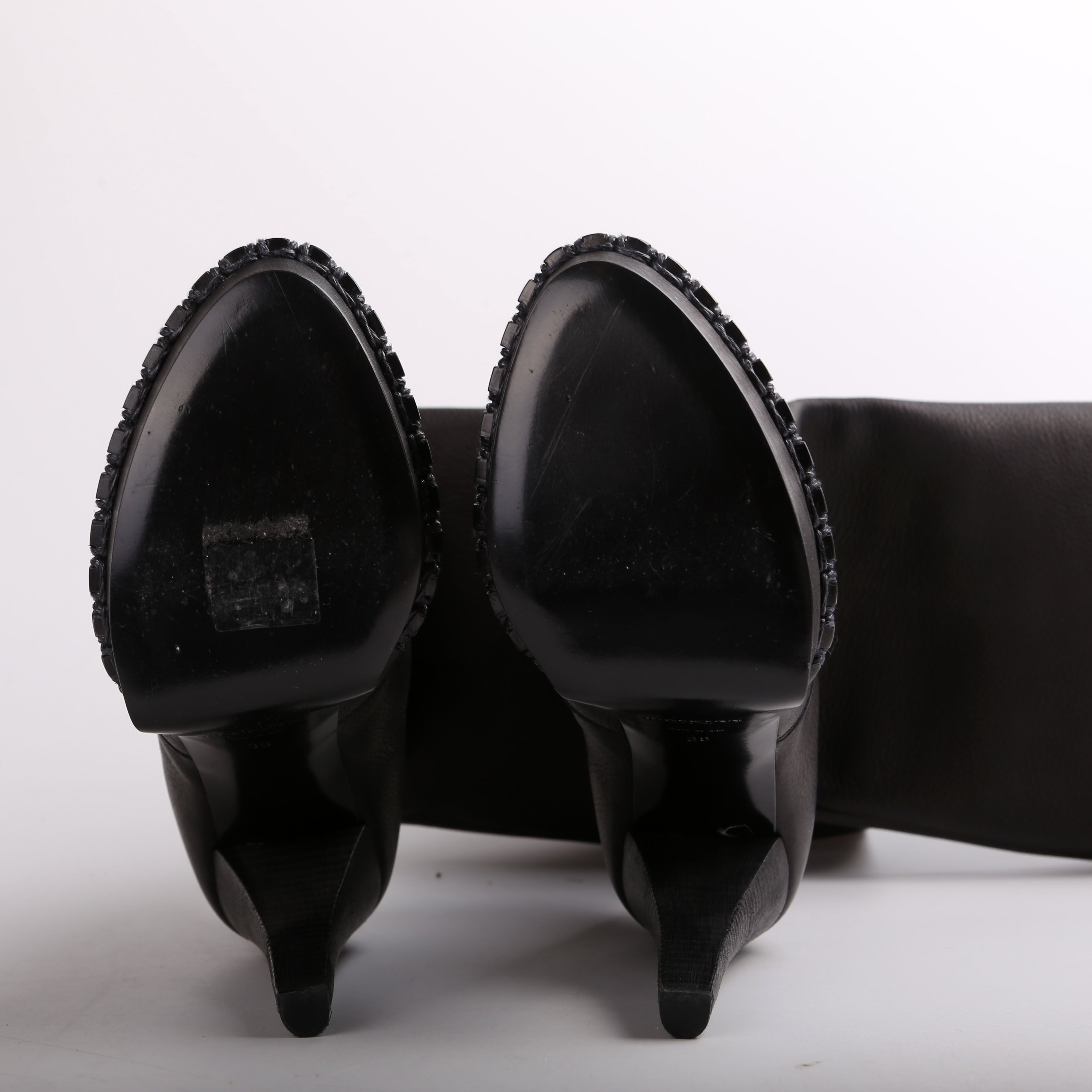 Knee High Leather Boots Size 38