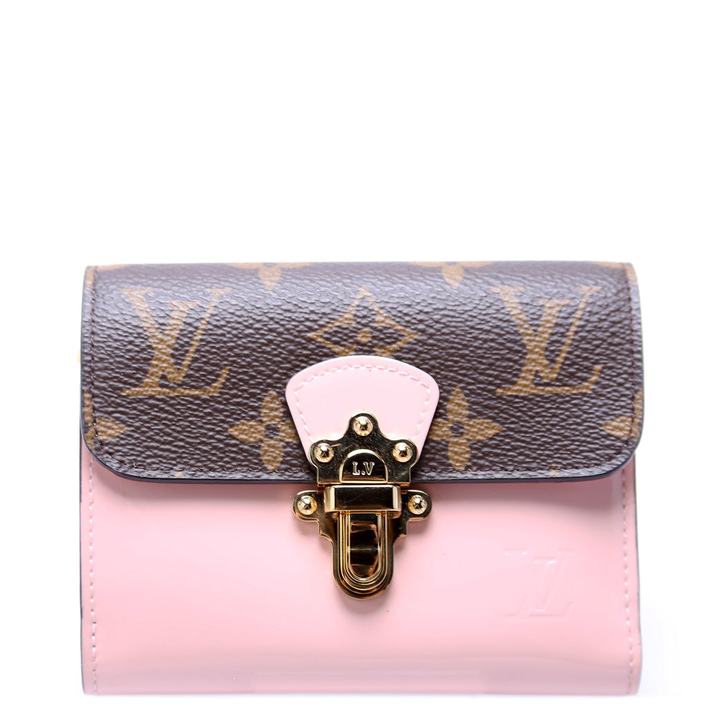 Cherrywood Compact Wallet Monogram Pink