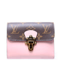 Cherrywood Compact Wallet Monogram Pink