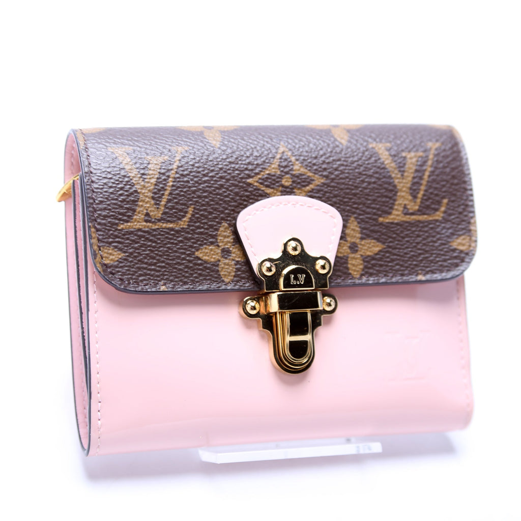 Cherrywood Compact Wallet Monogram Pink