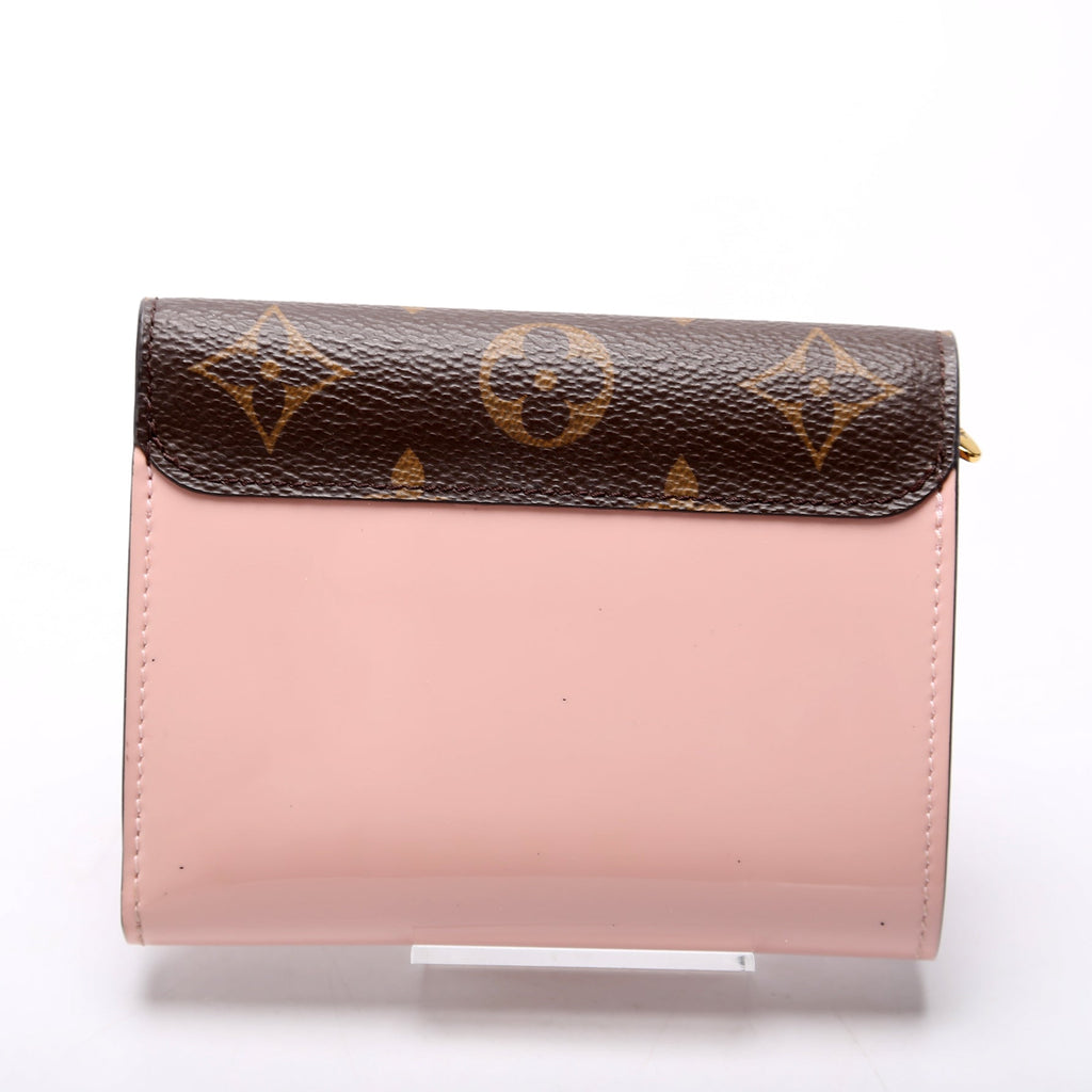 Cherrywood Compact Wallet Monogram Pink
