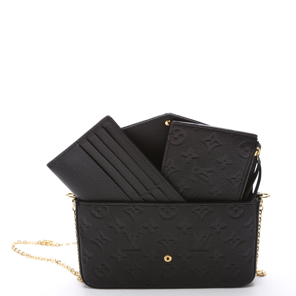 Pochette Felicie Empreinte Black