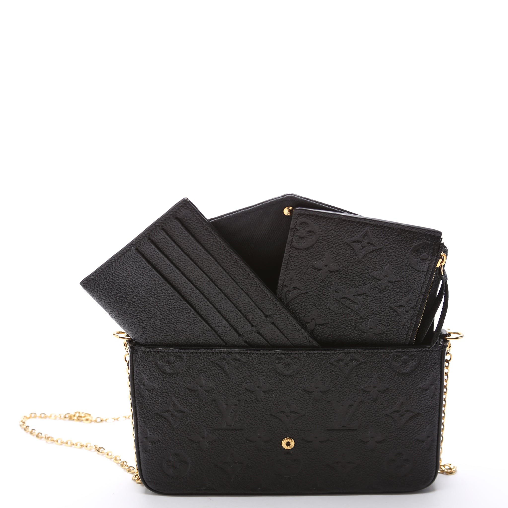 Pochette Felicie Empreinte Black