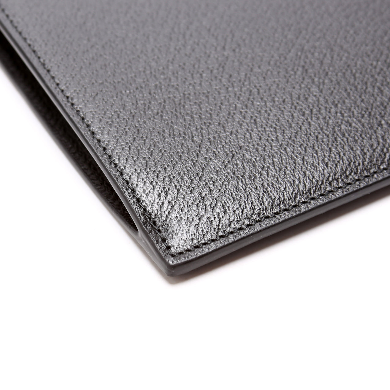 700524 Horsebit Leather Wrist Clutch Black