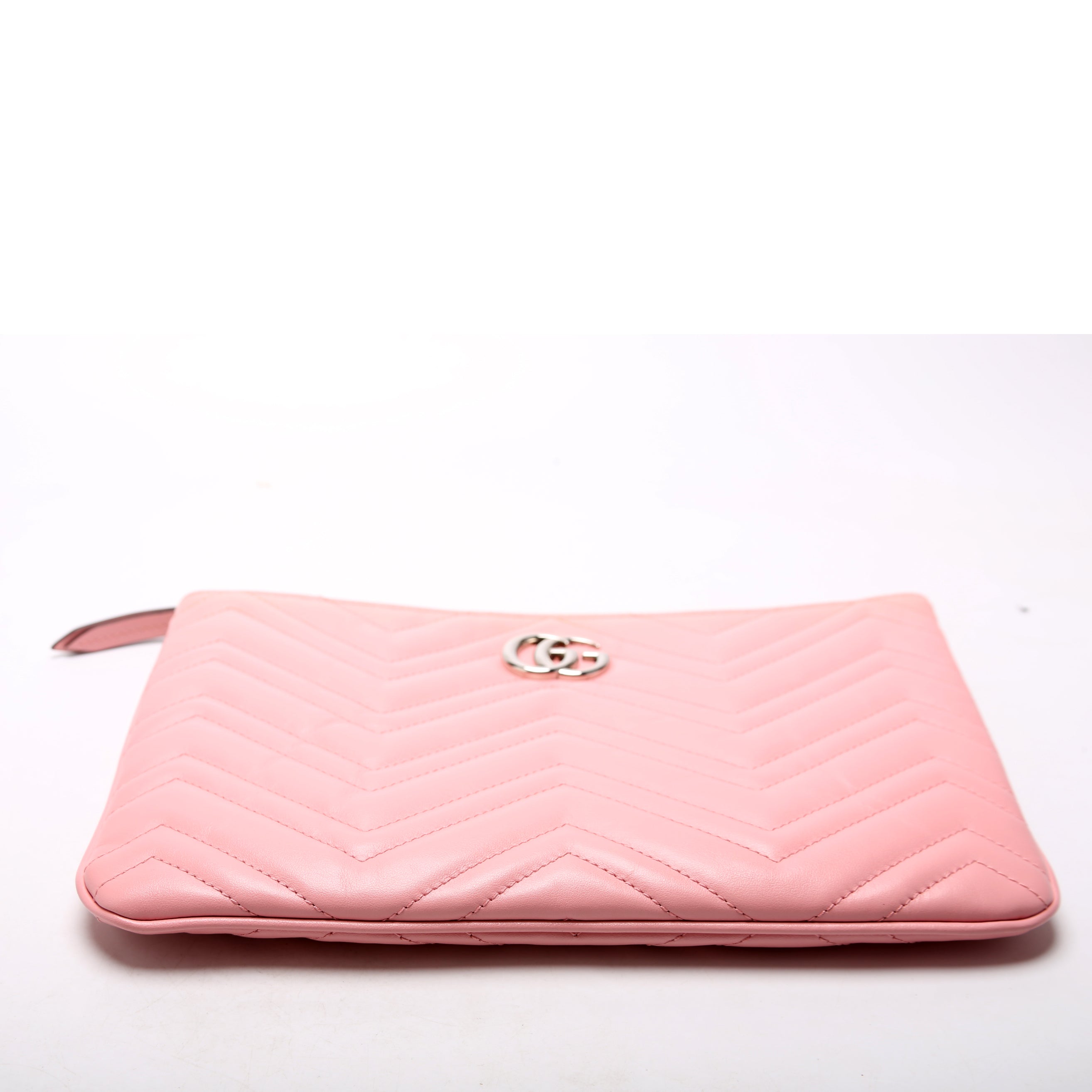 525541 GG Marmont Leather Heart Pouch Pink
