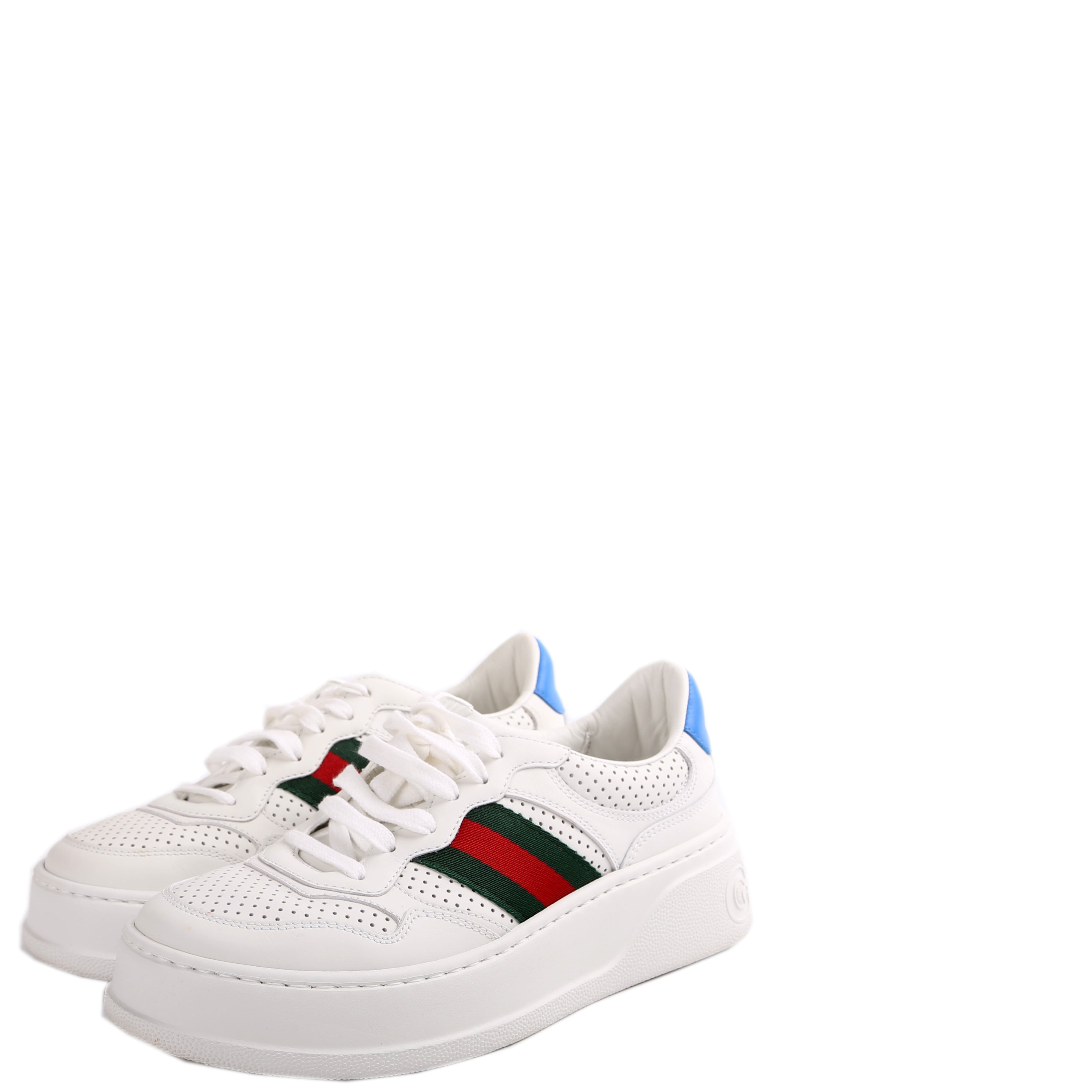 GG Web Chunky Leather Sneakers Size 37.5