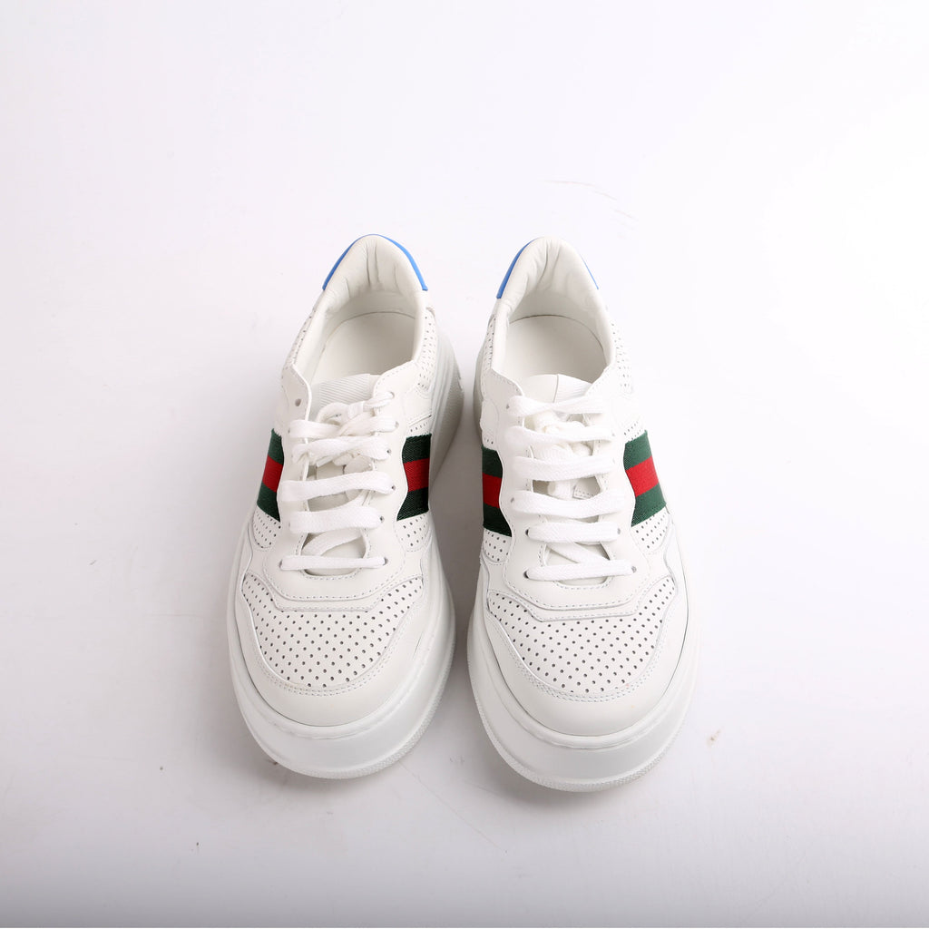 GG Web Chunky Leather Sneakers Size 37.5