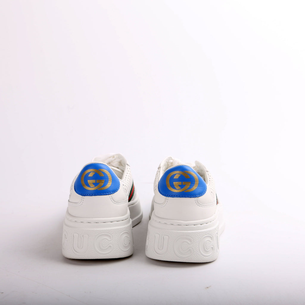 GG Web Chunky Leather Sneakers Size 37.5