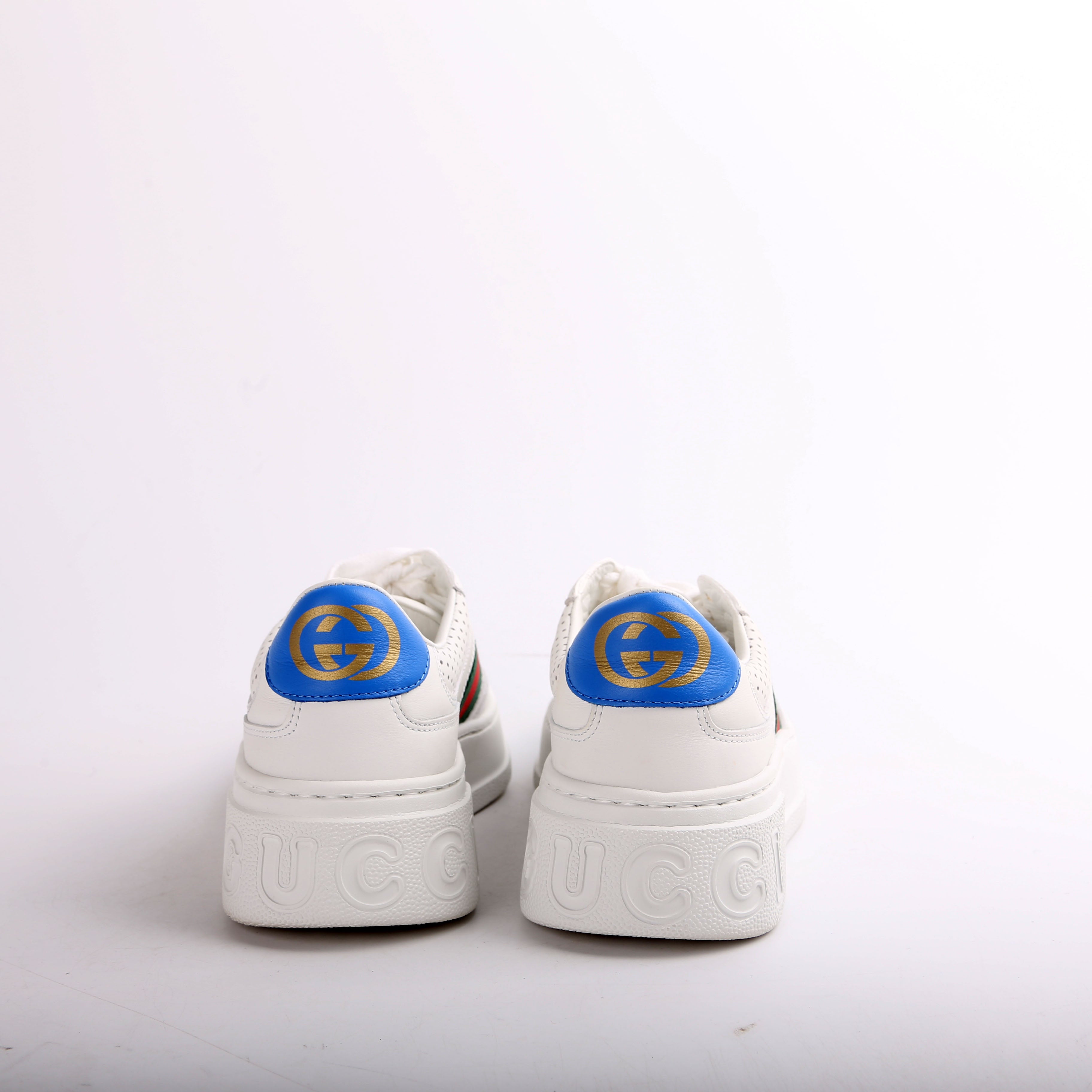 GG Web Chunky Leather Sneakers Size 37.5