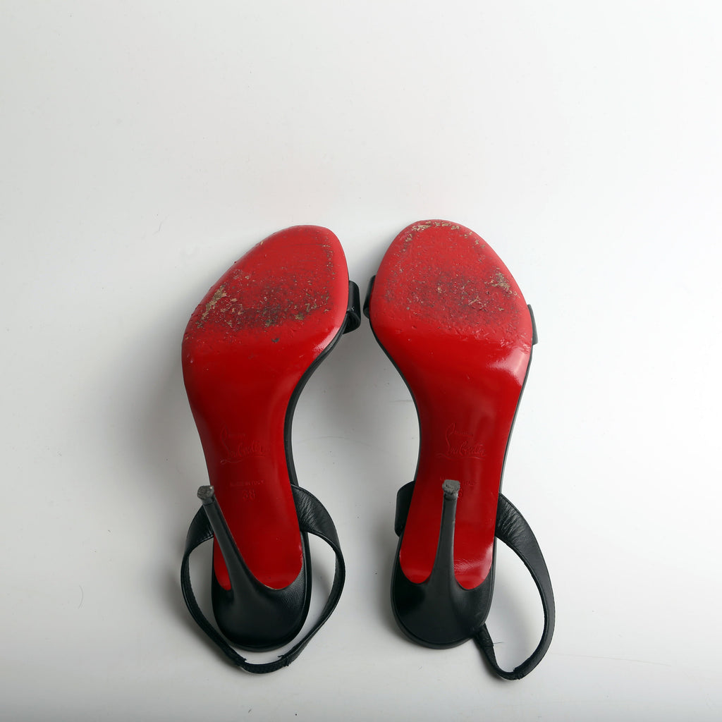O Marilyn 85MM Leather Sandals Size 38