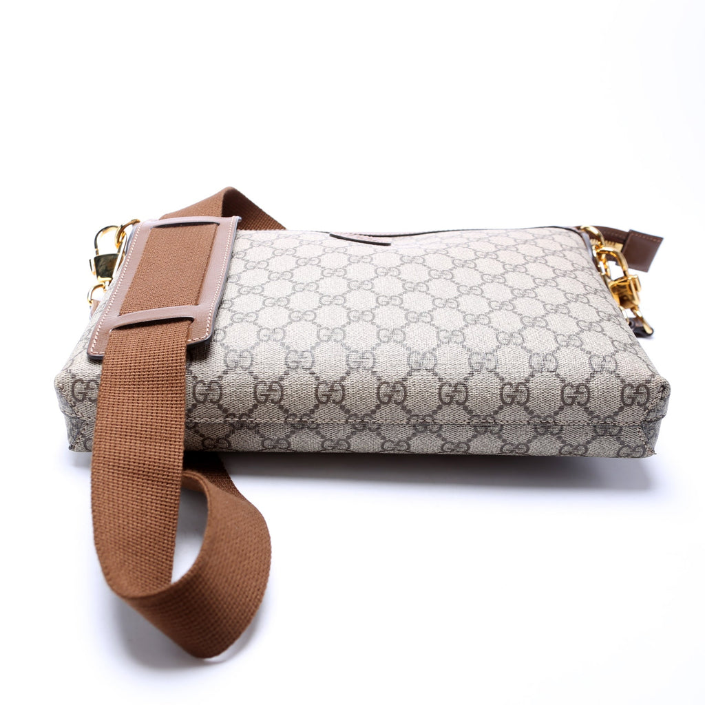 726833 GG Supreme Interlocking G Messenger Bag Brown