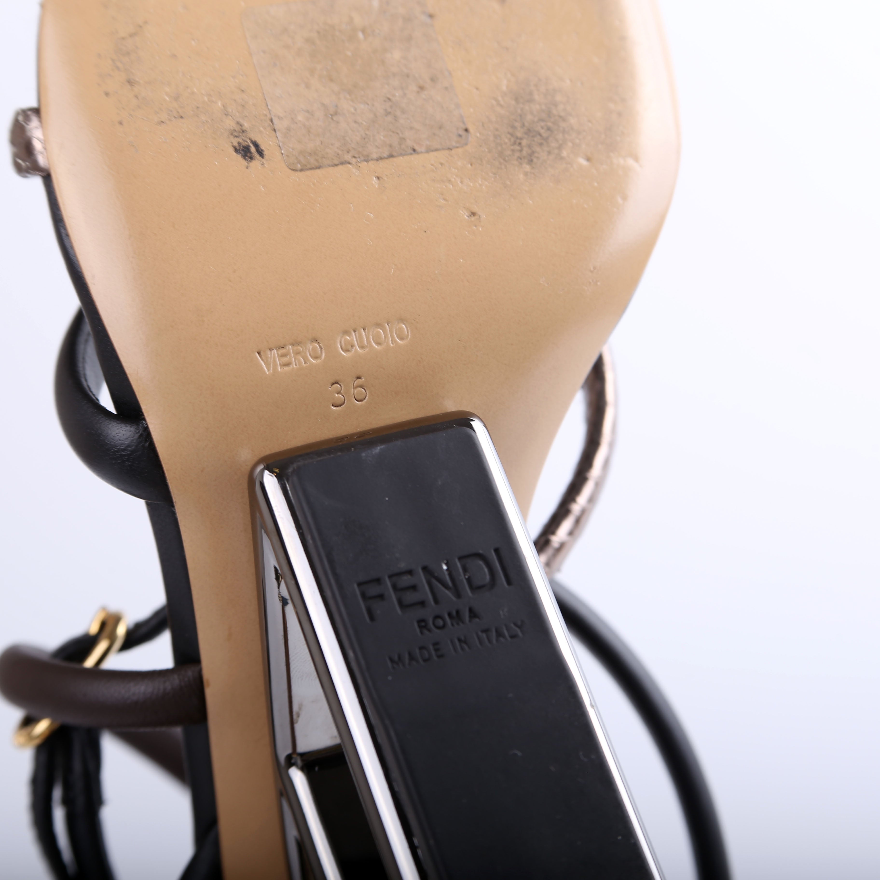 Fendi First 95MM Sandals Size 36