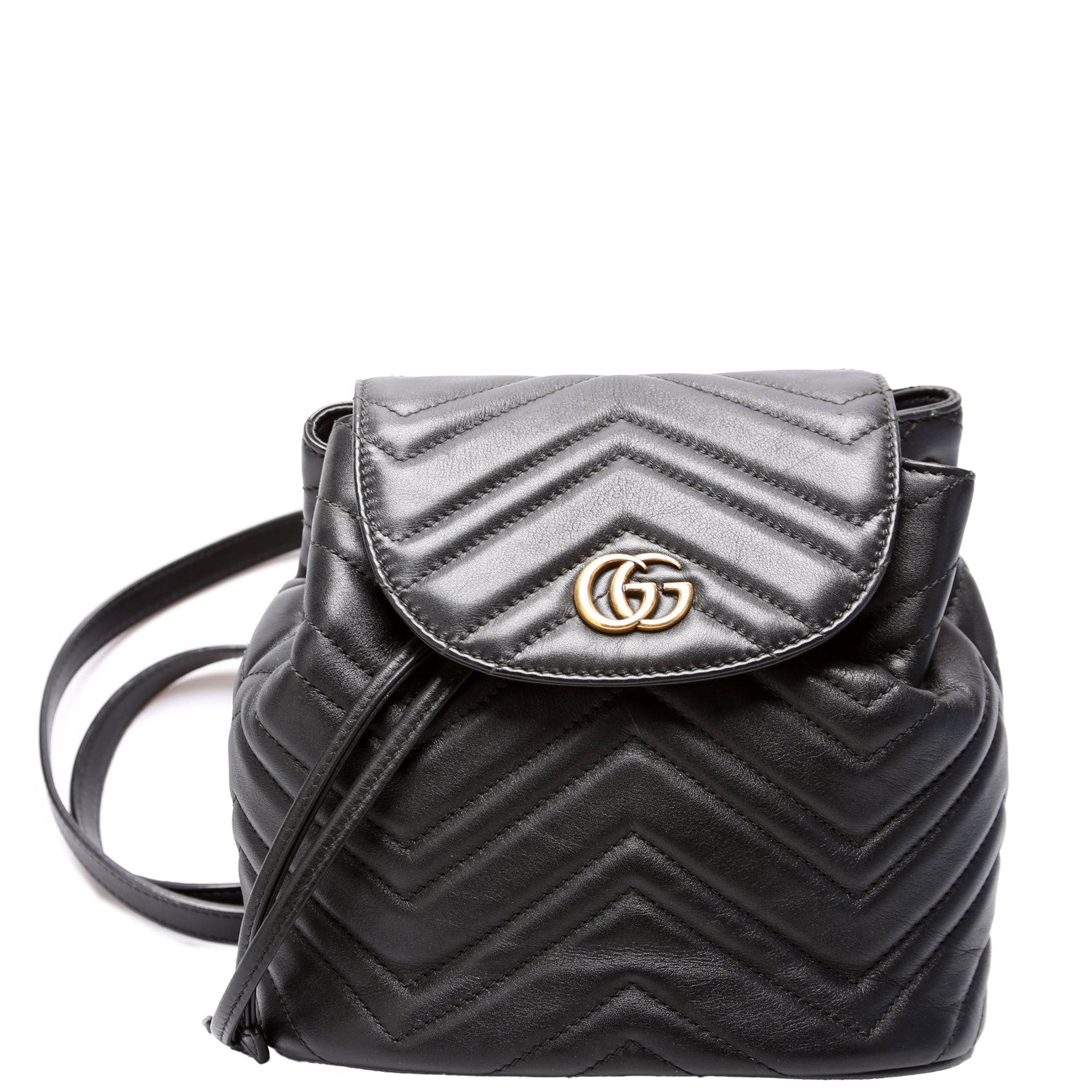 528129 Marmont Mini Backpack Leather Black