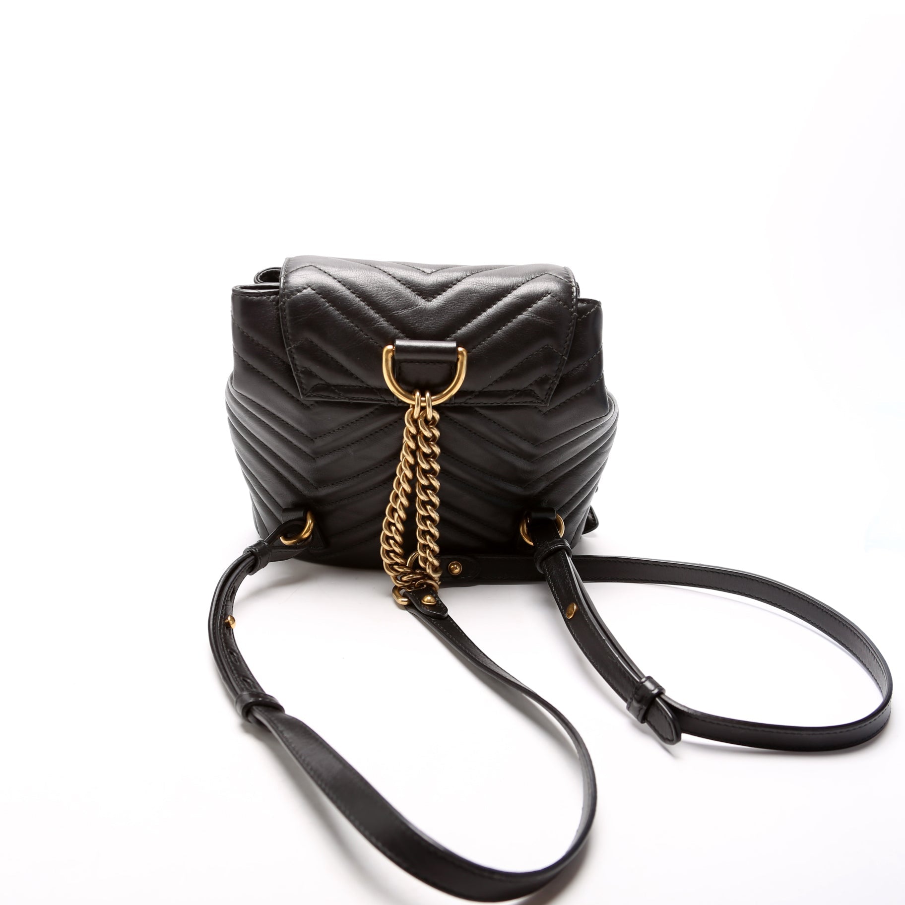 528129 Marmont Mini Backpack Leather Black