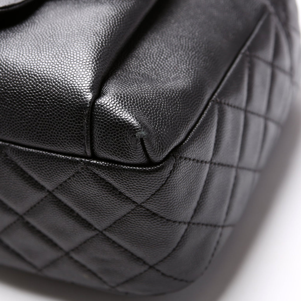 Zip Around Medium Backpack Caviar 26M Black