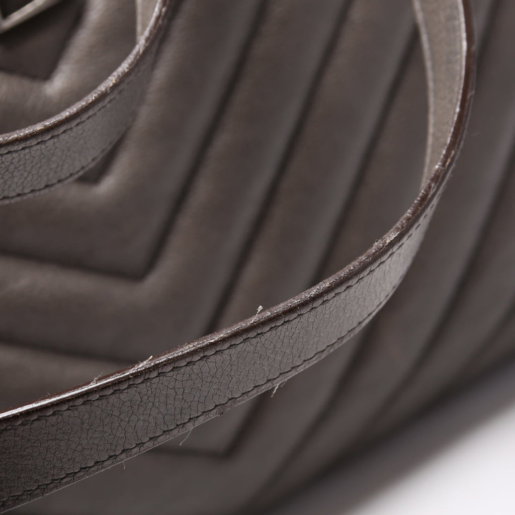 392739 Chevron Large Tote Sheepskin Grey