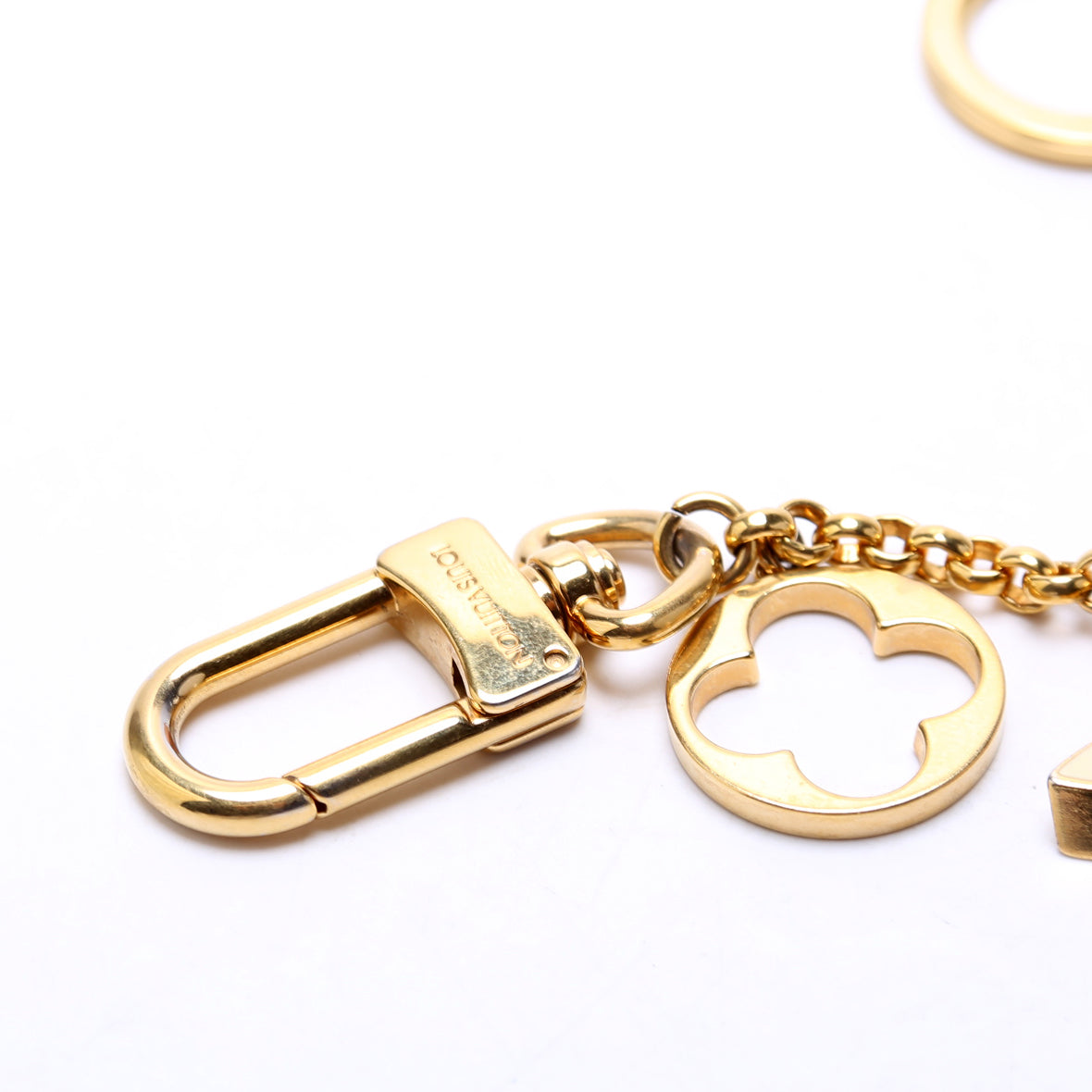 Fluer De Monogram Bag Charm Chain Gold/Multi