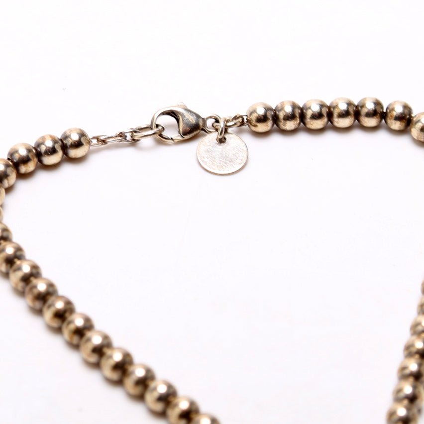 Please Return To Mini Enamel Heart Bead Chain Bracelet 925