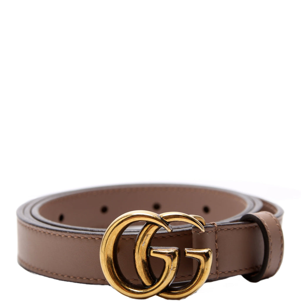 409417 GG Marmont Thin Belt Size 80/32 Brown