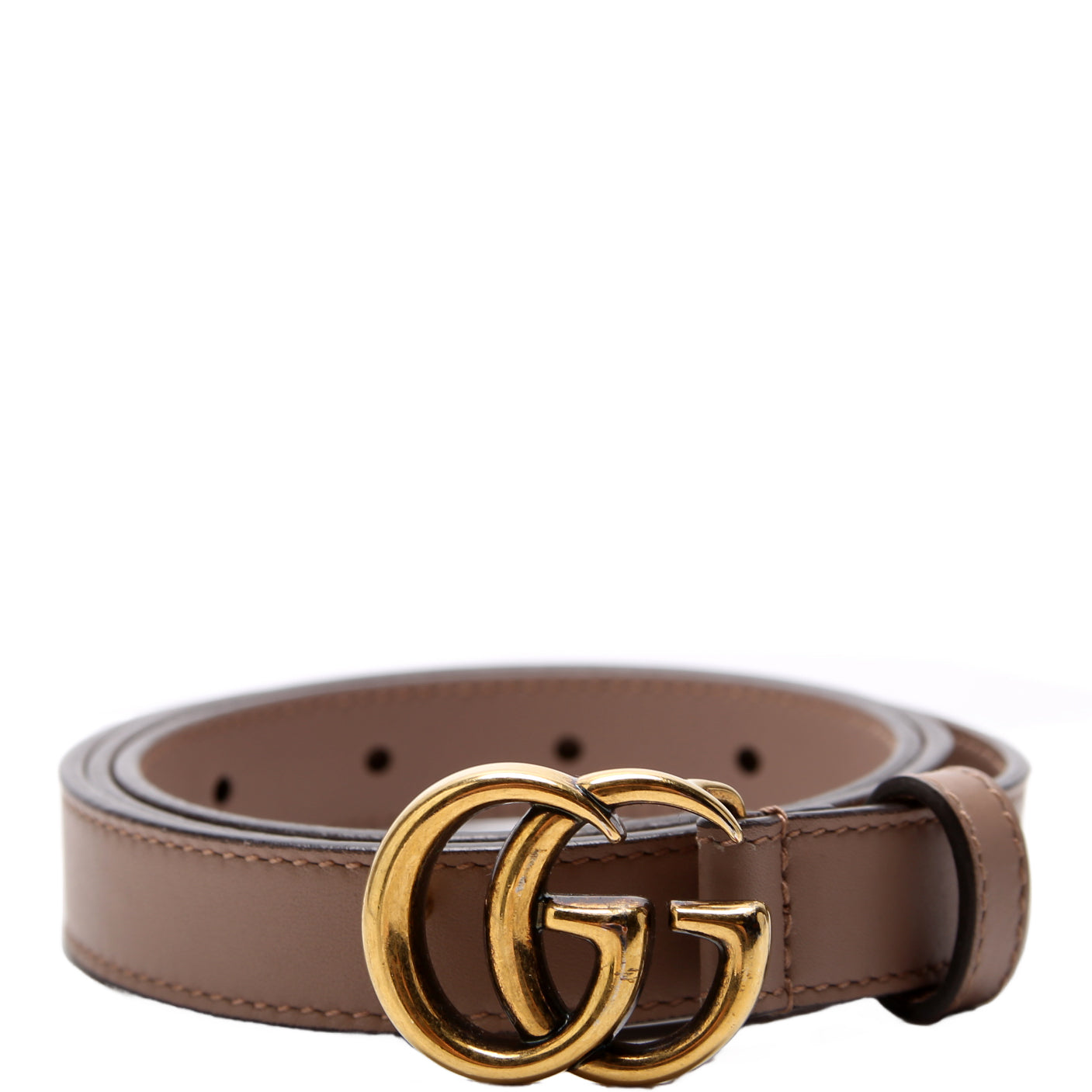 409417 GG Marmont Thin Belt Size 80/32 Brown