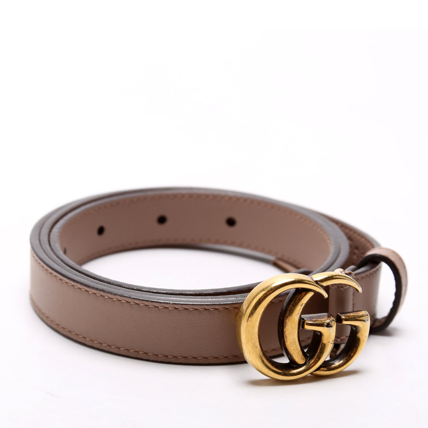 409417 GG Marmont Thin Belt Size 80/32 Brown