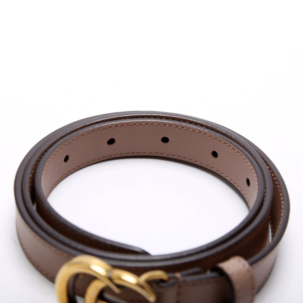 409417 GG Marmont Thin Belt Size 80/32 Brown