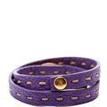 Selleria Leather Wrap Bracelet Purple