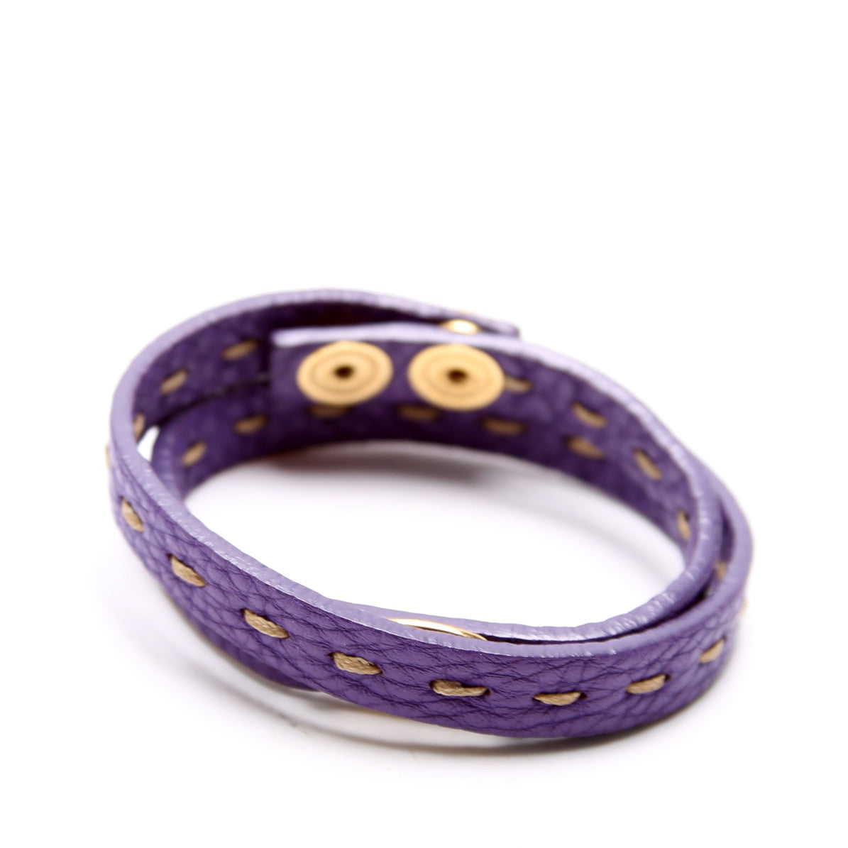 Selleria Leather Wrap Bracelet Purple