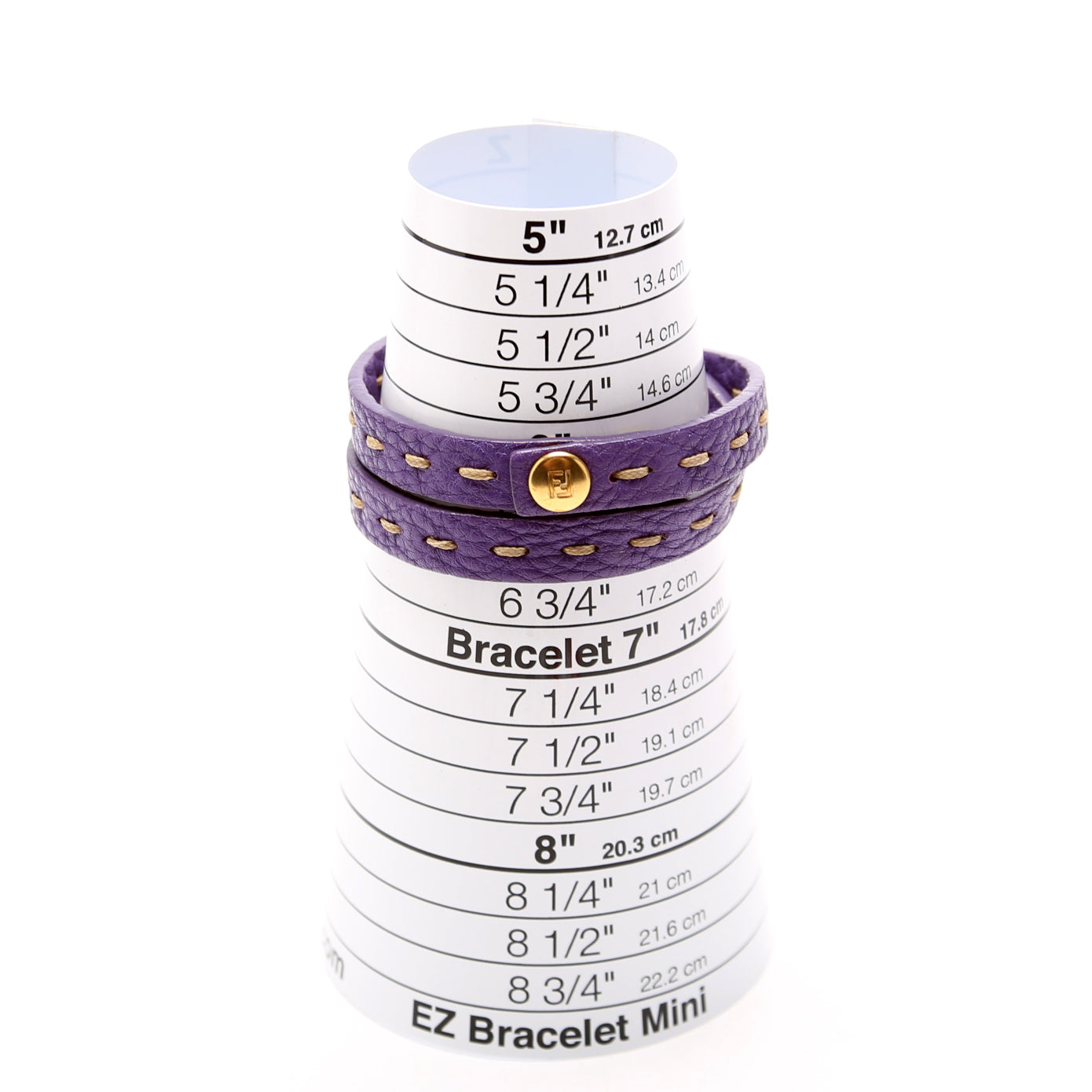 Selleria Leather Wrap Bracelet Purple