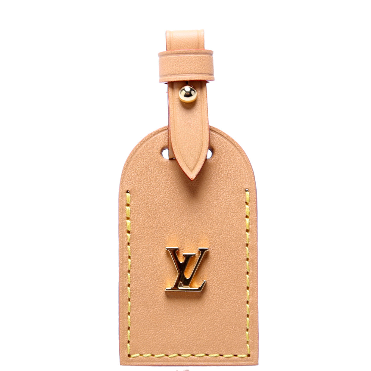 Metal LV Luggage Tag Brown