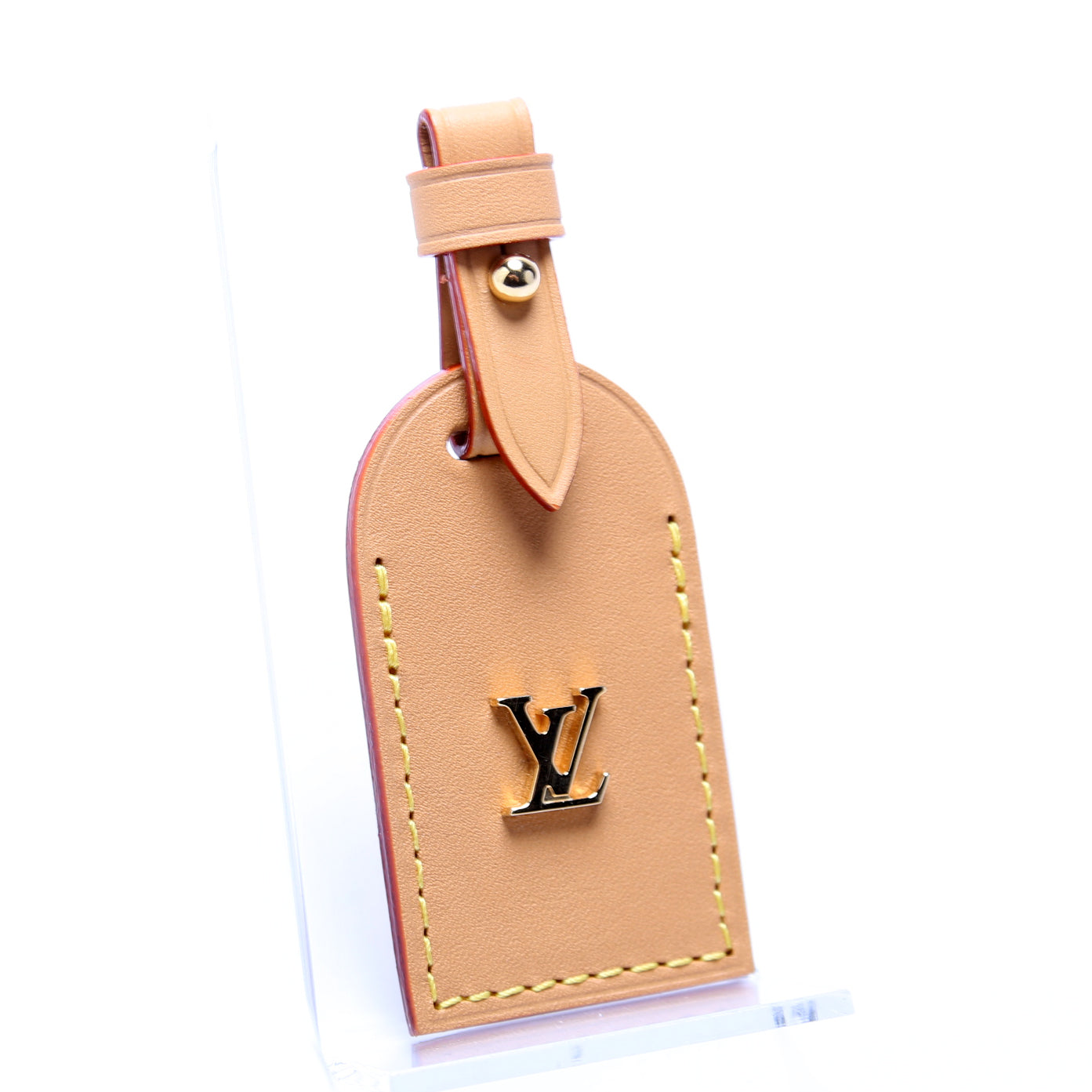 Metal LV Luggage Tag Brown