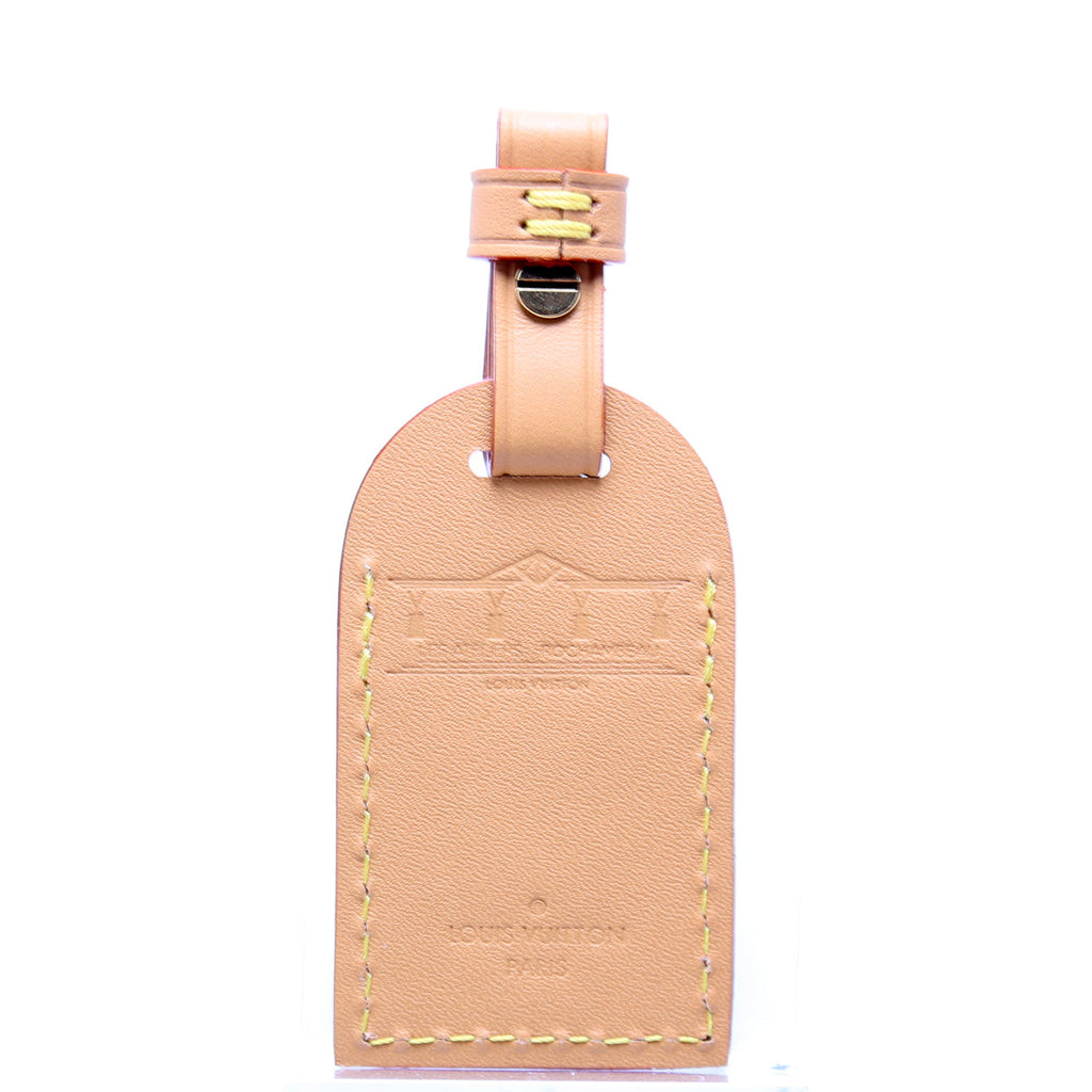 Metal LV Luggage Tag Brown