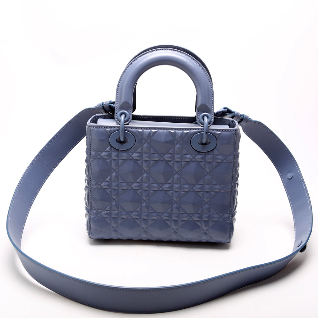 Dior Lady Dior Medium Diamond Cannage Blue