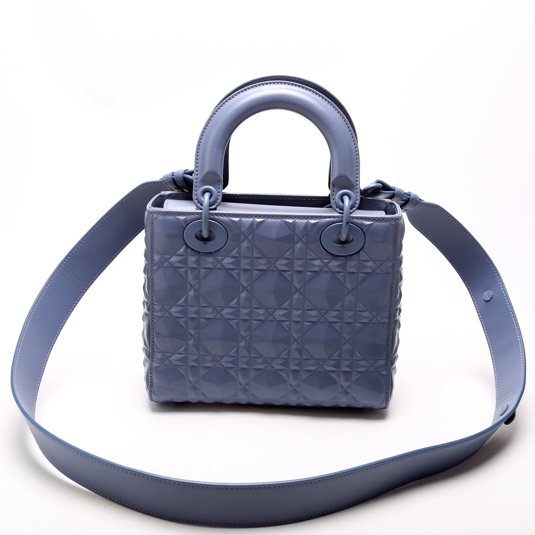 Dior Lady Dior Medium Diamond Cannage Blue